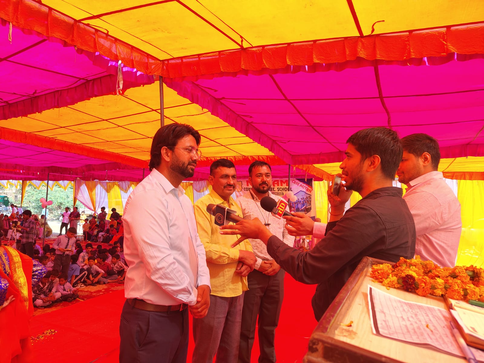 Media interaction during annual function